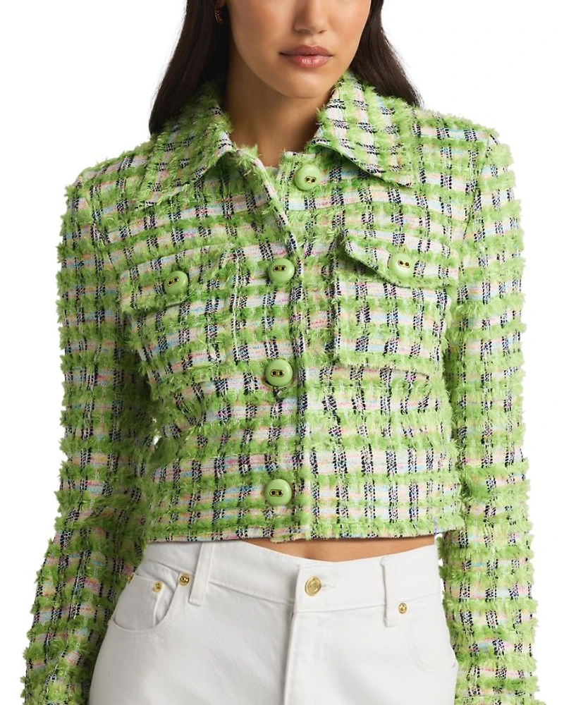 Eyelash Colorful Plaid Jacket