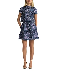 Floral Metallic Skirt