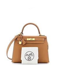 Kelly 28 Handbag Brown Epsom with Gold Hardware