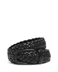 Zegna Braided Leather Belt