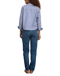 Jo Cropped Striped Shirt