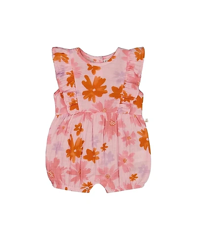 Deux par Deux Girls' Printed Muslin Romper - Baby