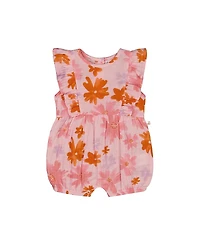 Deux par Deux Girls' Printed Muslin Romper - Baby