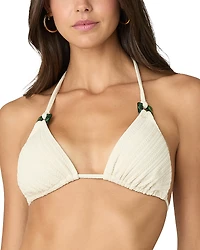 Shoshanna Textured Triangle Bikini Top