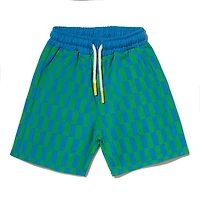 Mon Coeur Boys' Recycled Cotton Checkered Short - Little Kid, Big Kid