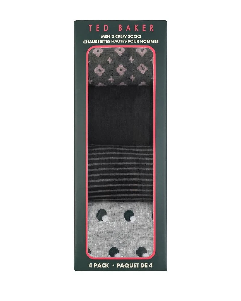 Dress Crew Socks, Pack of 4