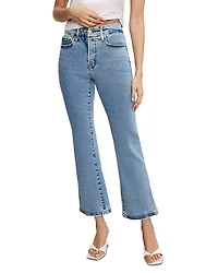 Good American Legs Cropped Mini Boot Leg Jeans