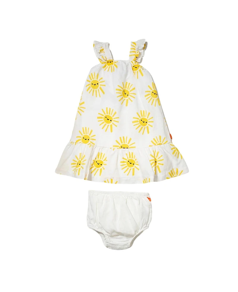 Mon Coeur Girls' Linen Sun Ruffle Dress - Baby