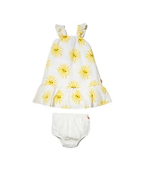 Mon Coeur Girls' Linen Sun Ruffle Dress - Baby