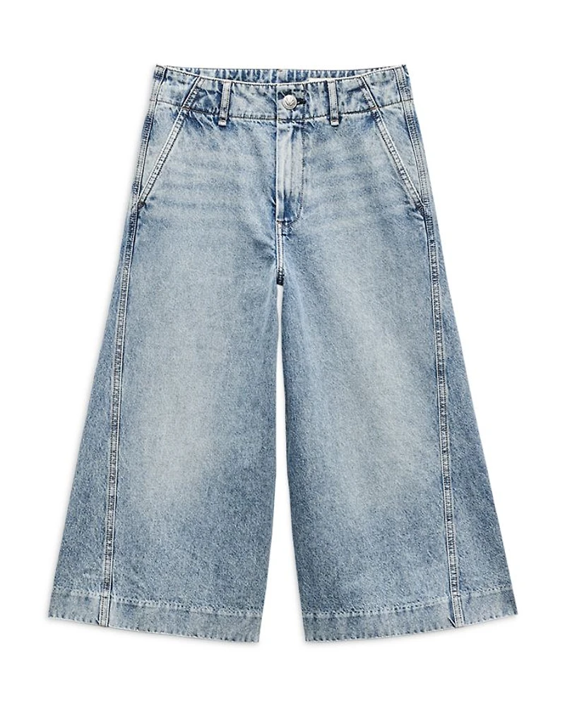 Jamie High Rise Tailored Culotte Jeans Pacific