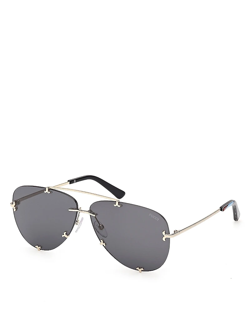 Pucci Pilot Sunglasses, 61mm