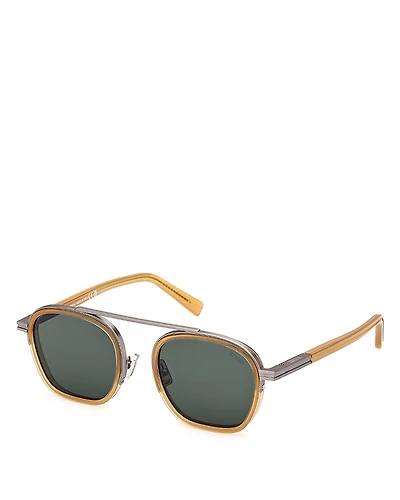 Zegna Geometric Sunglasses, 51mm