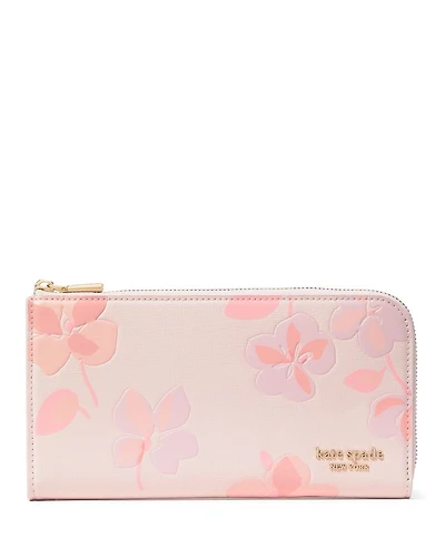 Devin Spring Pansies Zip Around Continental Wallet