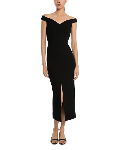 Crepe Off Shoulder Dress