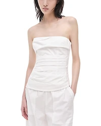 Simkhai Emerson Poplin Ruched Top