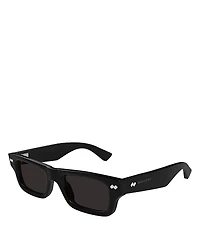 Bottega Veneta Bold Ribbon Stud Rectangular Sunglasses, 50mm