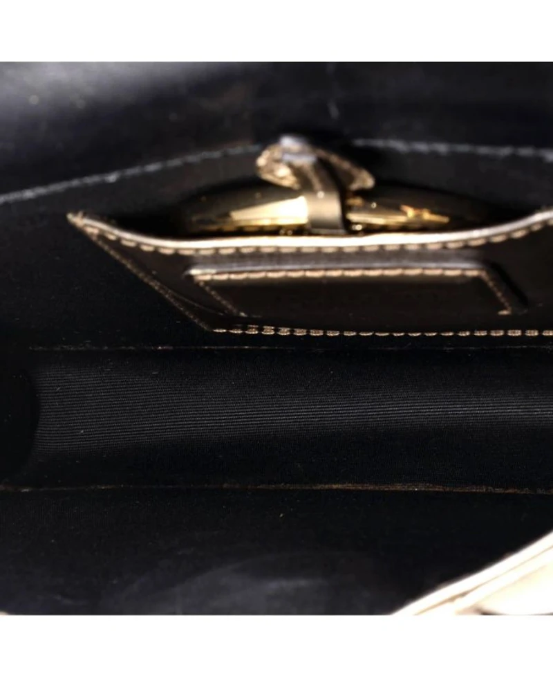 Serpenti Forever Square Shoulder Bag Metallic Leather