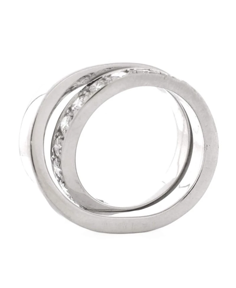 Paris Nouvelle Vague Crossover Ring 18K White Gold with Diamonds