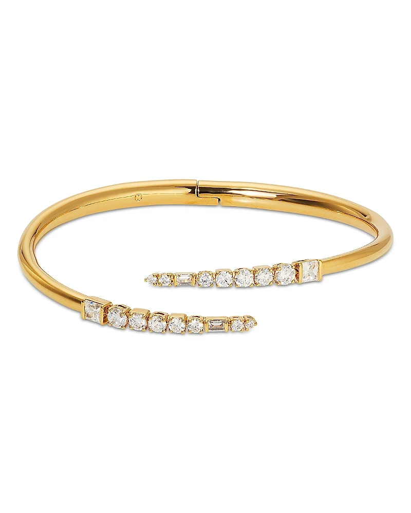 Nadri Cubic Zirconia Bypass Bangle Bracelet