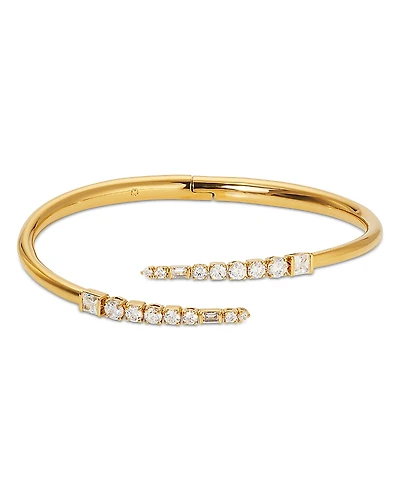 Nadri Cubic Zirconia Bypass Bangle Bracelet