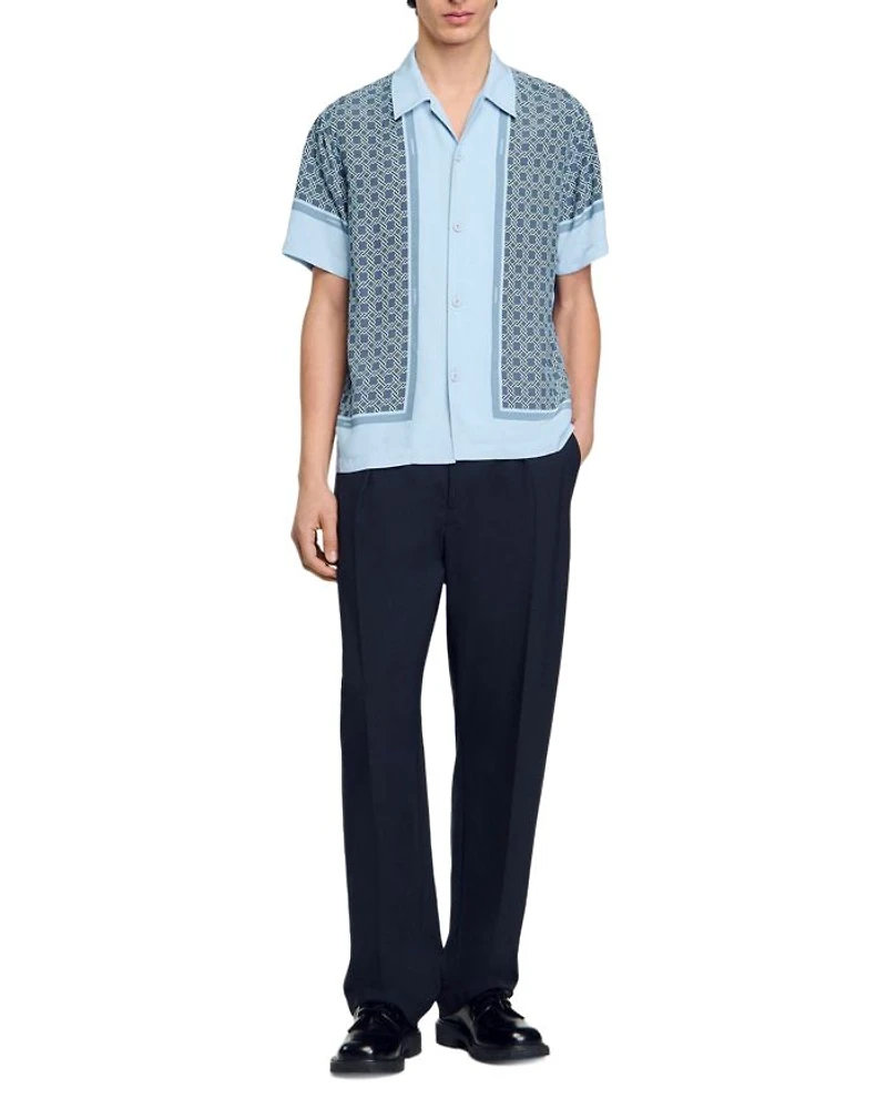 Short Sleeved Patterned Shirt