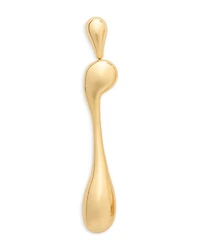 Molten Linear Drop Earrings in Gold Tone