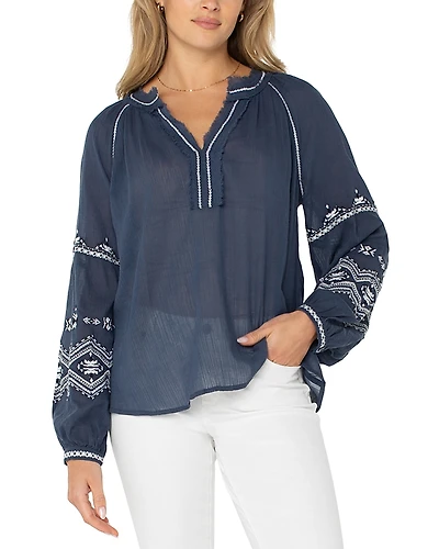 Liverpool Los Angeles Embroidered Top