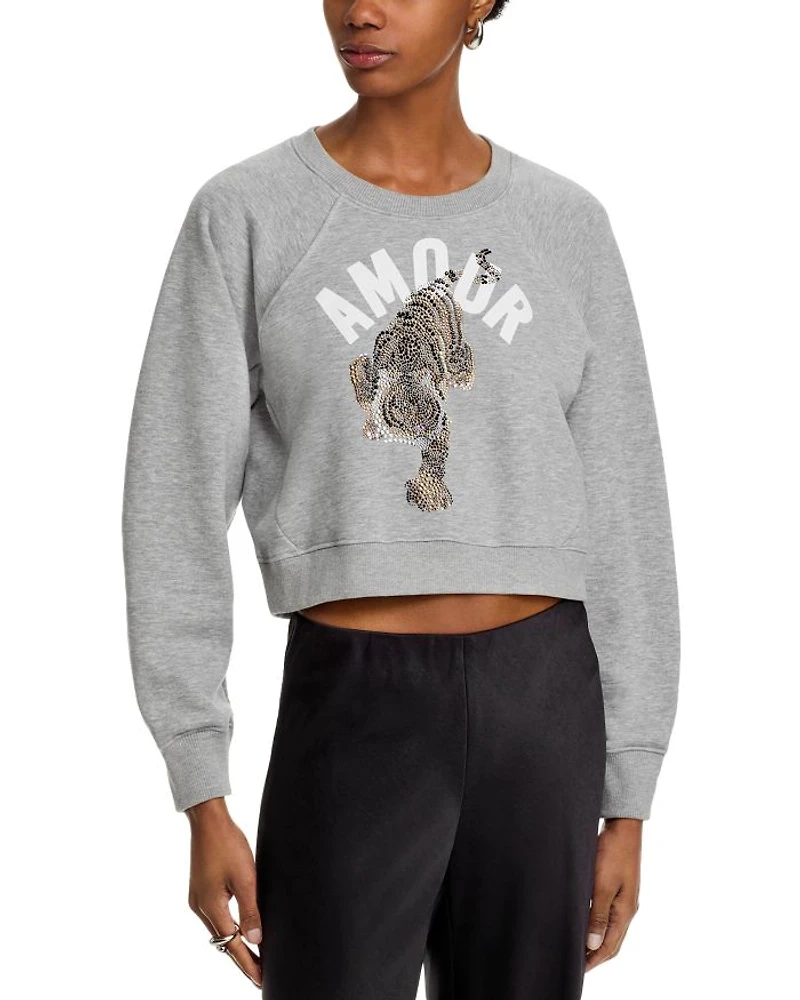 Tiger Cropped Jennifer Pullover
