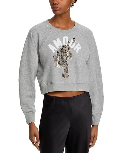 Tiger Cropped Jennifer Pullover