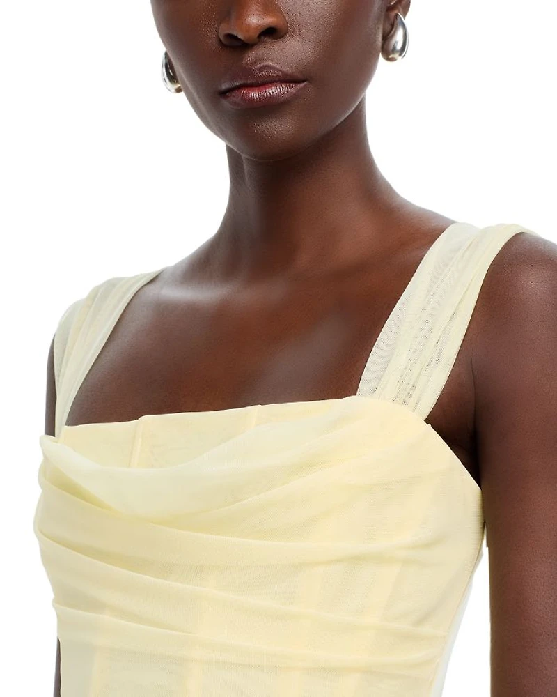 Ruched Mesh Dress - Exclusive