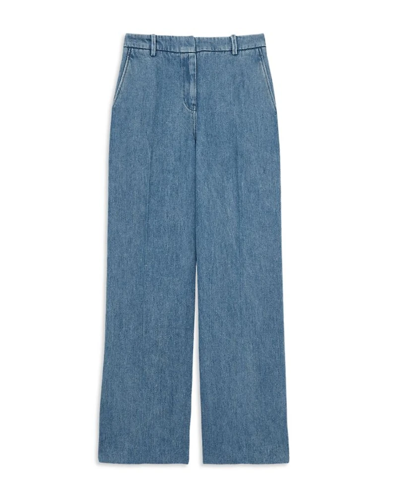 Reed Denim Look Wide Leg Trousers