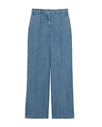 Reed Denim Look Wide Leg Trousers
