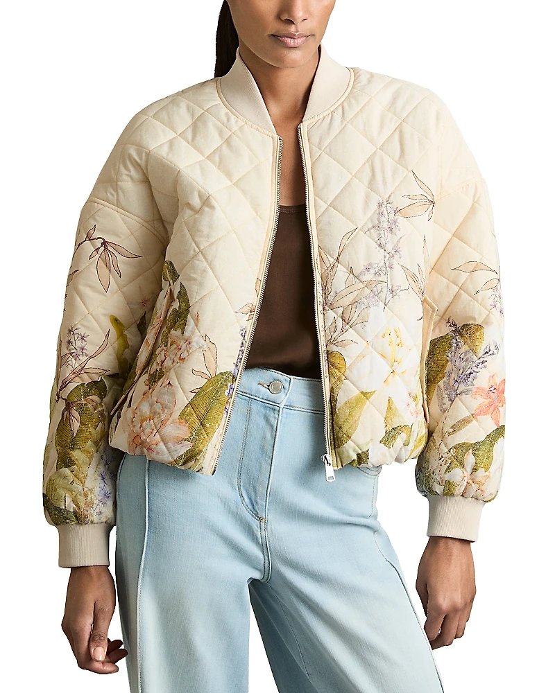 Reiss Nina Printed Bomber Jacket