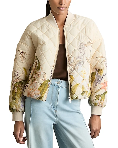 Reiss Nina Printed Bomber Jacket