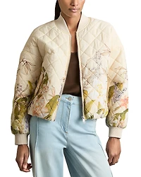 Reiss Nina Printed Bomber Jacket