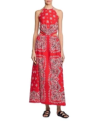 Bandana Print Maxi Dress