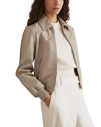 Jasmine Leather Bomber Jacket