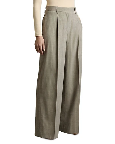 Tallulah Wide Leg Pinstripe Trousers