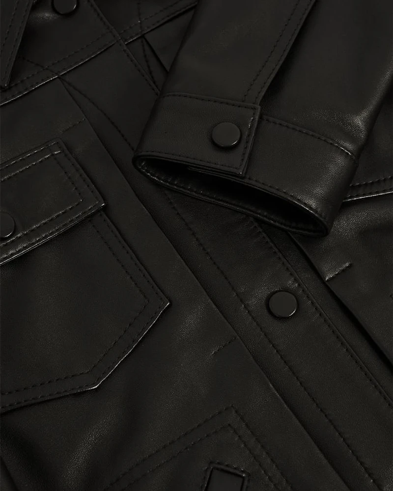 Ely Leather Trucker Jacket