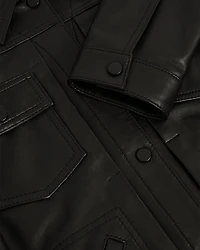 Ely Leather Trucker Jacket