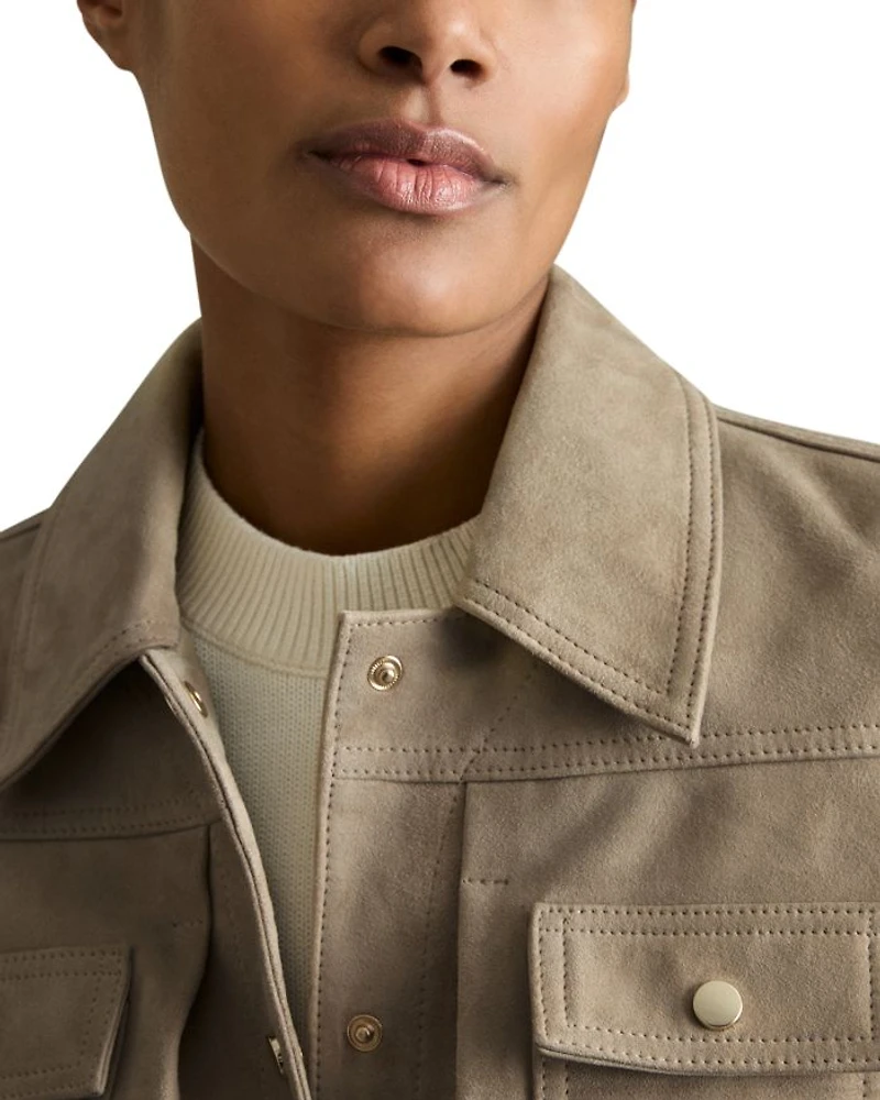 Conor Suede Trucker Jacket