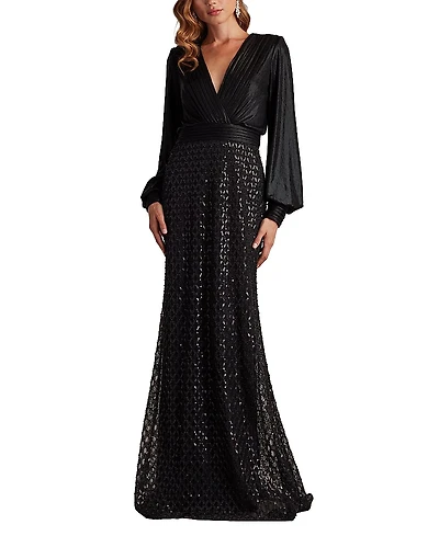 Tadashi Shoji Amalia Sequin Embroidered Gown