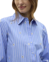 Leila Sequined Striped Shirt