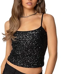 Edikted Celene Sequin Tank Top