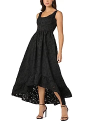 Shoshanna Textured High Low Maxi Dress