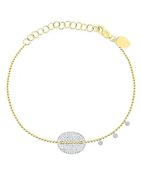 Meira T 14K Yellow & 14K White Gold Diamond Oval Bead Chain Bracelet