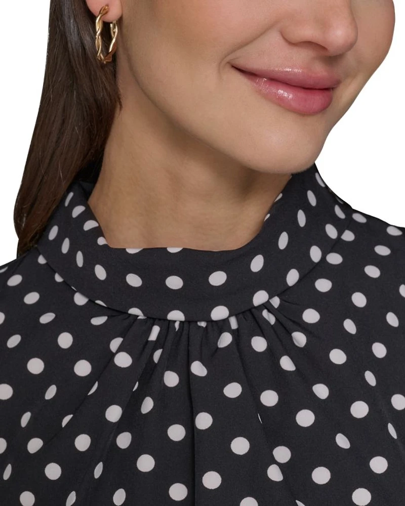 Mock Neck Midi Dress