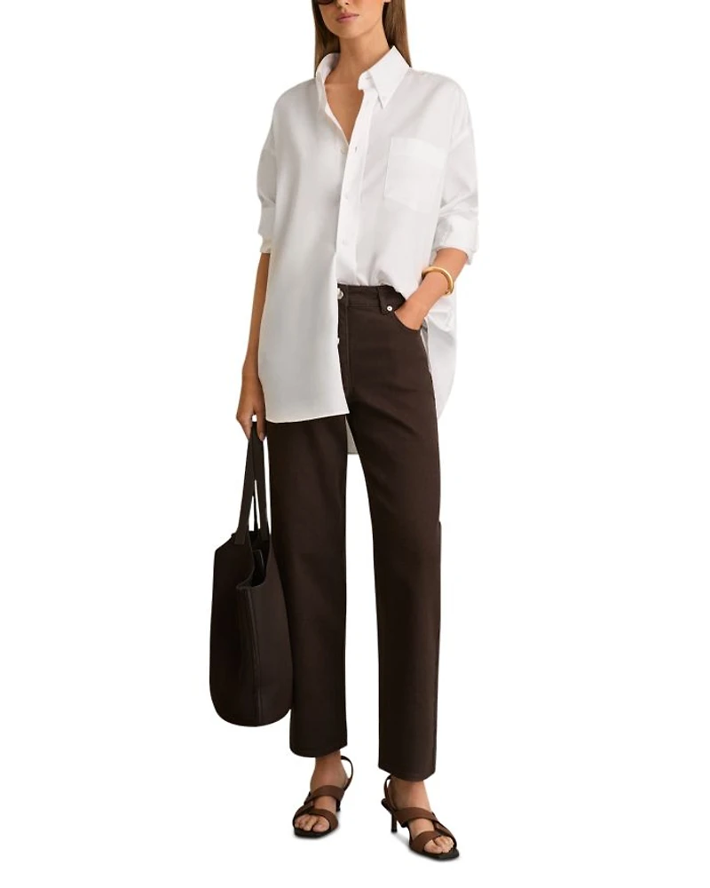 Selin Straight Leg Jeans Chocolate