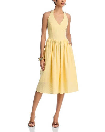 Steve Madden Ressi Eyelet Halter Midi Dress