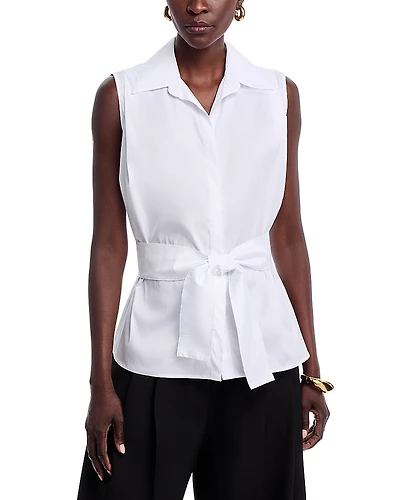Chiara Boni La Petite Robe Erdi Tie Waist Sleeveless Blouse